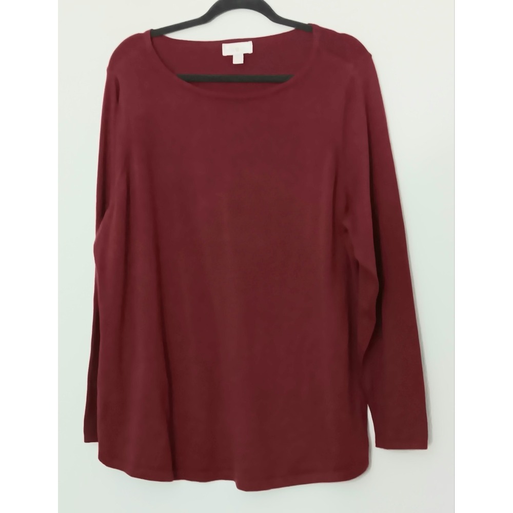 Belle by Kim Gravel Sweater Size 1X Red Can't Stop Wearing It Pullover Pre-owned